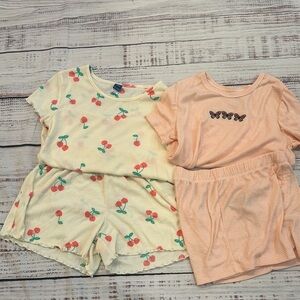 Cherry and Butterfly Print Pajama Set